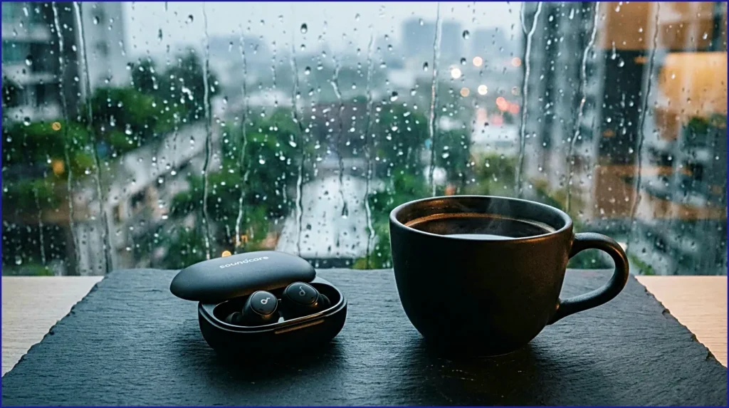 The 'Context Switching' Tax: How Micro-Interruptions Bankrupt Your Brain's Economy 3 calmsori_Earbuds_next_to_202603290333