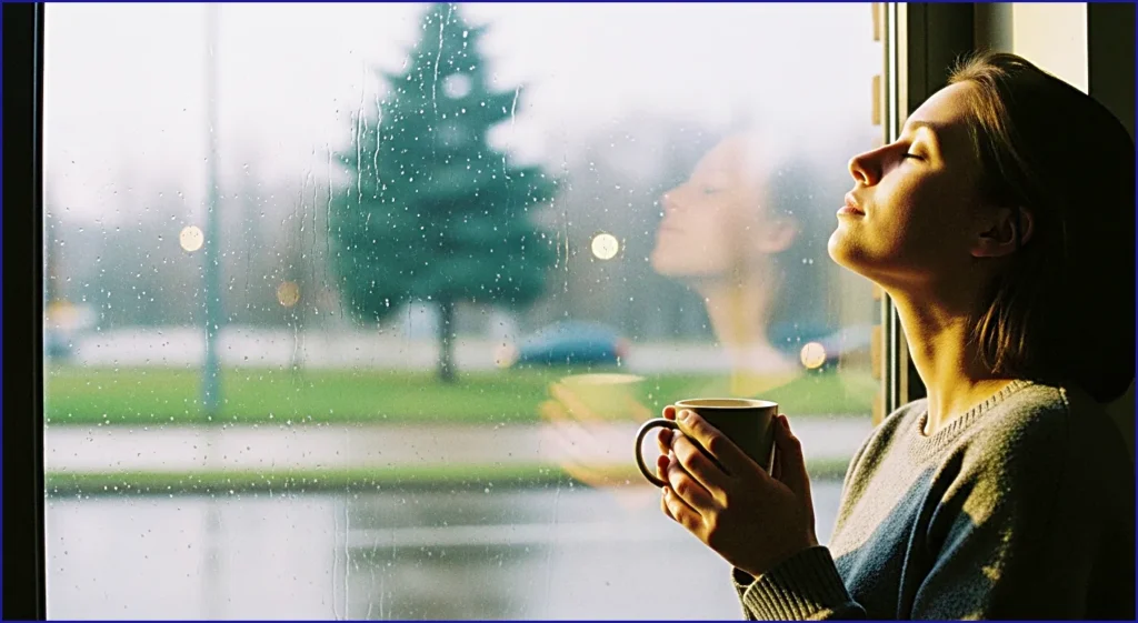 calmsori_Taking a proper rest break after 90-minute deep work session for cognitive recovery