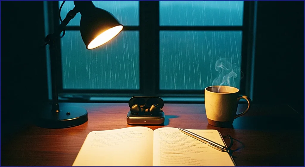 calmsori_Using non-rhythmic soundscapes like brown noise to achieve the flow state