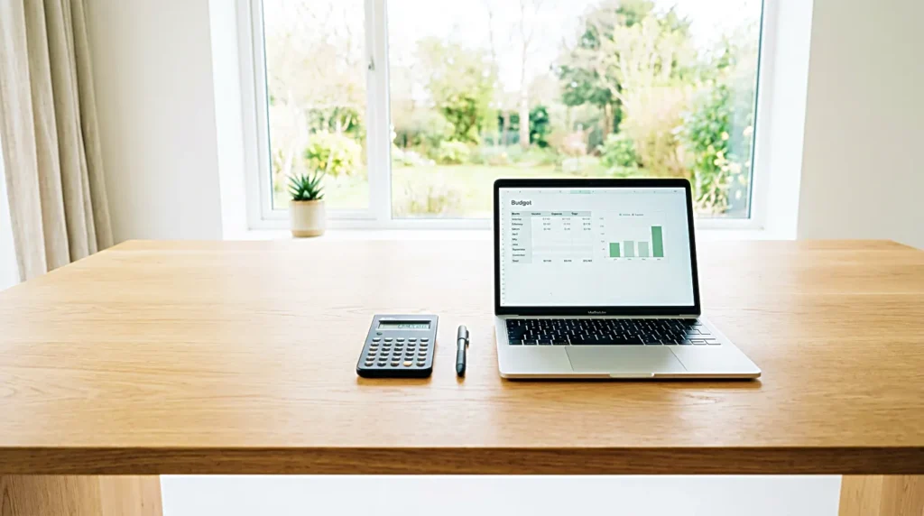 Busy creator workspace with multiple devices suggesting too many digital subscriptions