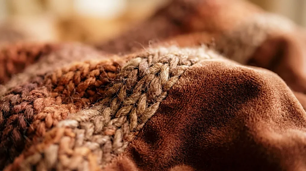 Soft brown fabric texture representing the deeper feel of brown noise