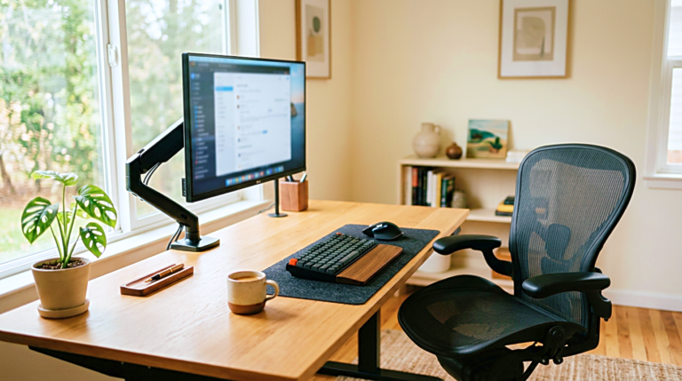 Ergonomic Desk Setup, Fix Screen Height Before Buying More Gear